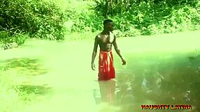 EBONY WIFE BENDS FOR PASTOR'S BIG COCK CREAMPIE DURING BAPTISM CLOSE UP