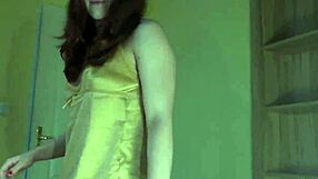 Skinny redhead teen begs for POV doggy cum on ass closeup