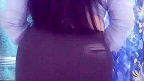 secretaria culona mexicana strips uniform shows fat ass big tits laundry fuck