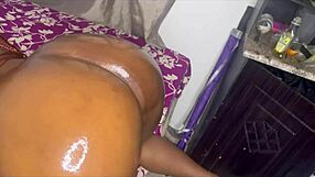 She spreads juicy ebony ass for bbc pounding craving endless wet pussy creampies