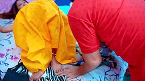 Juicy Indian housewife moans through romantic bedroom blowjob and pussy fuck?