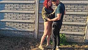 Gardener rams big cock in my wet pussy while husband works!