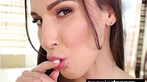 bold teen fingers tight pussy to massive squirting orgasm