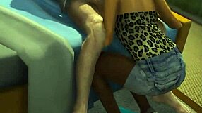 college babe rides cowgirl then bends over doggystyle in dorm. gta 5 game sex with hard fucking action.