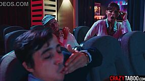 Petite Athena Faris Sucks and Fucks Boyfriend Hard in Cinema Seats.