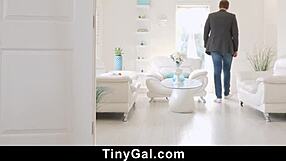 guy rams big cock punishing tiny teen intruder doggystyle.