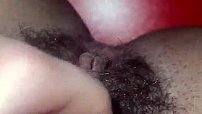 solo fingering hairy pussy and beaver closeup