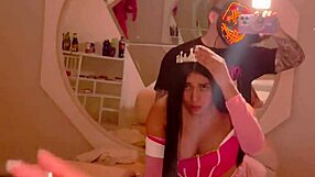 halloween tetona latina sucks cock after party pov