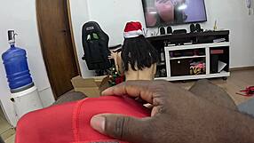 Ninfetinha Gets Huge Cock Anal Christmas Gift Big Ass Homemade