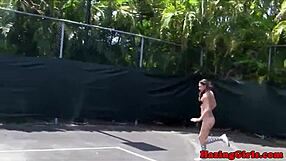 Hazing Lesbians Lick Pussy During Outdoor Court Ritual