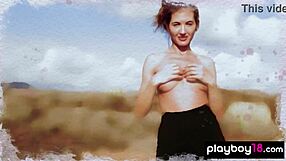 Taya Vais' perfect tits tease in desert solitude?