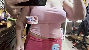 Step daddy pounds my big ass and natural tits in doggystyle frenzy!