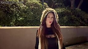 Italian MILF Artemisia Love flaunts big tits in late night smoke