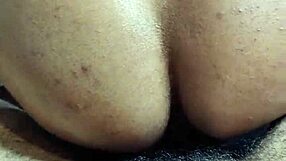 husband couldn't resist making hairy wife sit on his face for wild licking