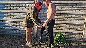 Gardener rams big cock in my wet pussy while husband works!