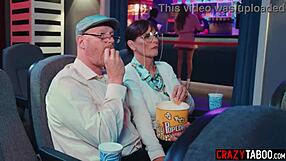 Petite Athena Faris Sucks and Fucks Boyfriend Hard in Cinema Seats.