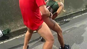 Esposa screams wild getting fucked hard by stranger outdoors!!