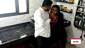 desi kavita seduces tatya with kitchen kisses and small cock play