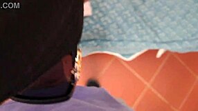 Blonde Milf in Glasses Heels Pantyhose Gags on Huge Cock Deepthroat Before Swallowing Cum POV