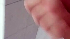 bisexual bathroom masturbation leads to explosive cumshot