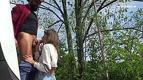 Behind Scenes Lili Charmelle Interviews Then Cowgirl Rides Monster Cock Outdoors