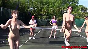 Hazing Lesbians Lick Pussy During Outdoor Court Ritual