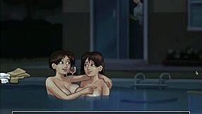 debbie from summertime saga fingers in casual fun