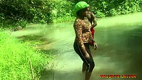 EBONY WIFE BENDS FOR PASTOR'S BIG COCK CREAMPIE DURING BAPTISM CLOSE UP