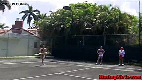 Hazing Lesbians Lick Pussy During Outdoor Court Ritual