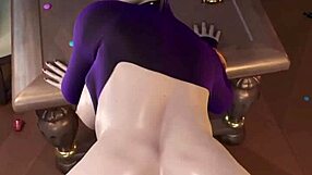 witch raven bent over taking monster cock doggystyle on halloween night?