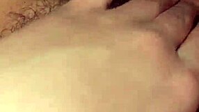 solo fingering hairy pussy and beaver closeup