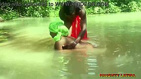 EBONY WIFE BENDS FOR PASTOR'S BIG COCK CREAMPIE DURING BAPTISM CLOSE UP