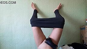 my yoga teacher's wet pussy drips as she masturbates hot