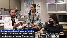 Jasmine Roses bends over backstage as patient blasts her face with cum in pov hospital domination