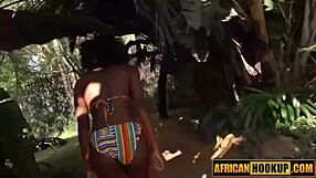 cute ebony babe with dark skin deepthroats big black cock pov then takes rough anal doggystyle pounding