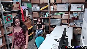 Petite Thief Teen Ripped Clothes Fucked Hard by Mall Cop's Cock!