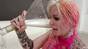 Alexxa Vice wrecked by 3 BBCs in rough DAP ATM gangbang pee swallow