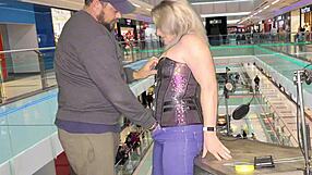 we fuck hard in public mall corset jeans ripped anal creampie squirting everyone watches homemade