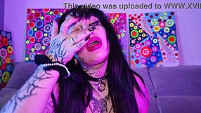 deedee love whispers dirty while fingering her pierced tits craving your cum
