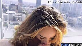 Kinky Girlfriend Deepthroats Outdoors in Morning Sloppy Gagging Fun