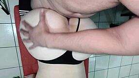 neighbor milf sucks my cock then rides doggy as her wet pussy drips