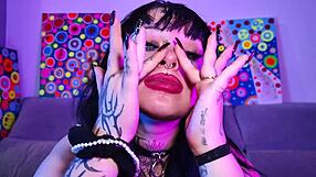 deedee love whispers dirty while fingering her pierced tits craving your cum