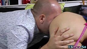 Classy heeled Brit milf jerks hard for hot cum doggystyle