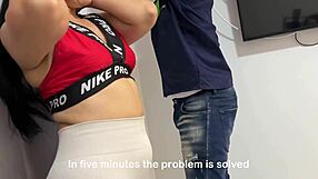 Huge Cock Repairman Xander Black Fixes Sarah Black's Massive Hot Ass Thermostat with Pounding