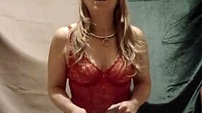 French housewife slave bound in body suit takes belt whips on bent over ass