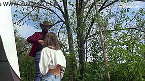 Behind Scenes Lili Charmelle Interviews Then Cowgirl Rides Monster Cock Outdoors