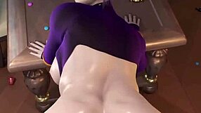 witch raven bent over taking monster cock doggystyle on halloween night?