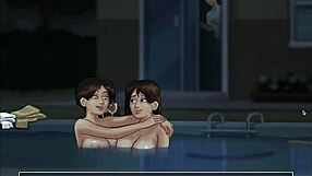 debbie from summertime saga fingers in casual fun