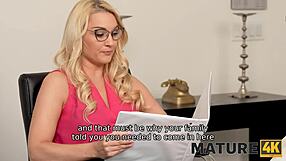 i seduced this hot mature blonde cougar for intense sofa assfucking