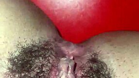 solo fingering hairy pussy and beaver closeup